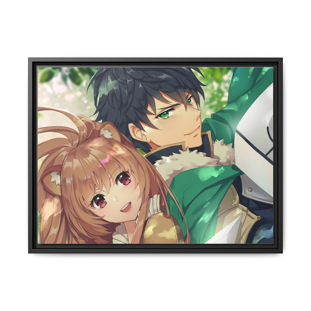 Raphtalia and Iwatani Canvas Framed Art Print