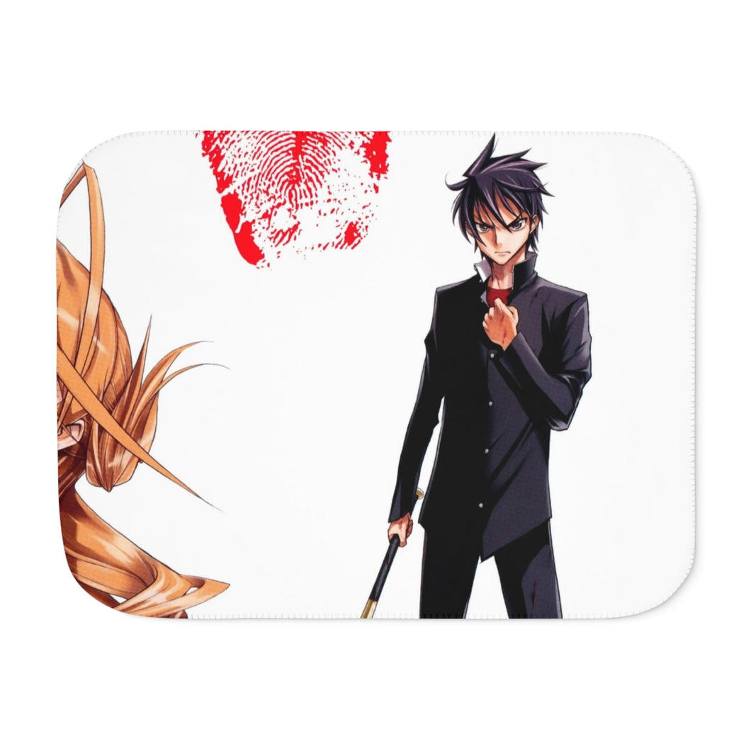 Highschool Of The Dead Sherpa Blanket