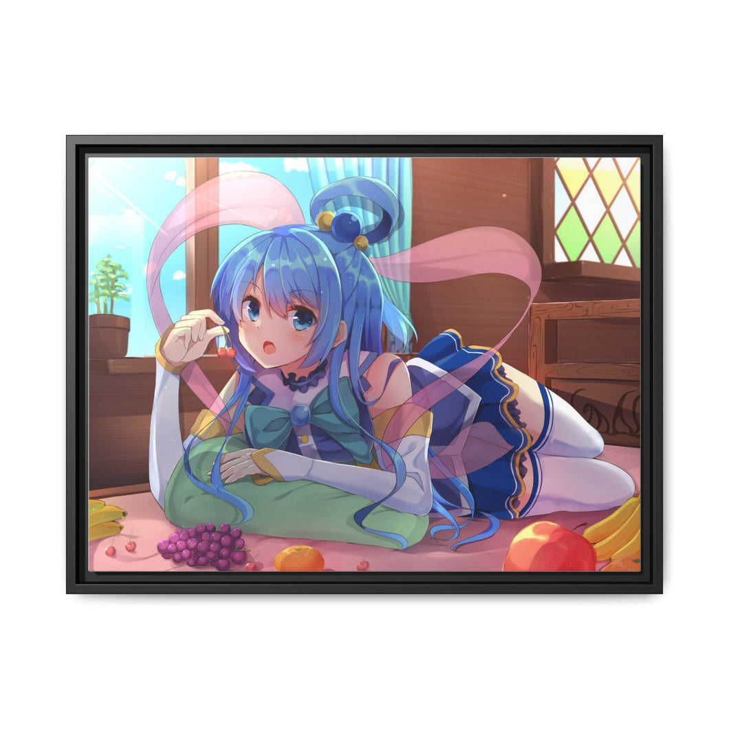 Aqua Canvas Framed Art Print