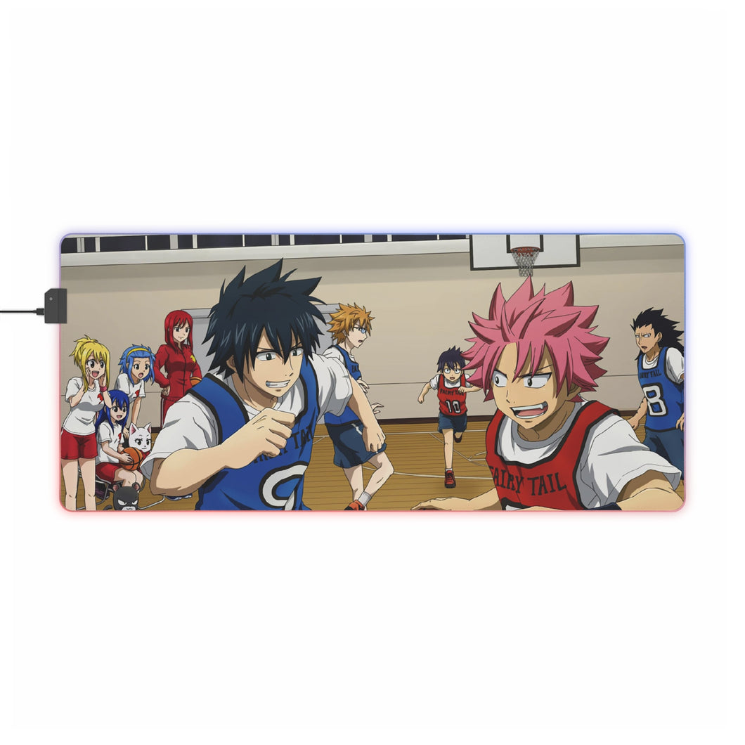 Fairy Tail Natsu Dragneel, Erza Scarlet, Gray Fullbuster, Lucy Heartfilia, Happy RGB LED Mouse Pad (Desk Mat)