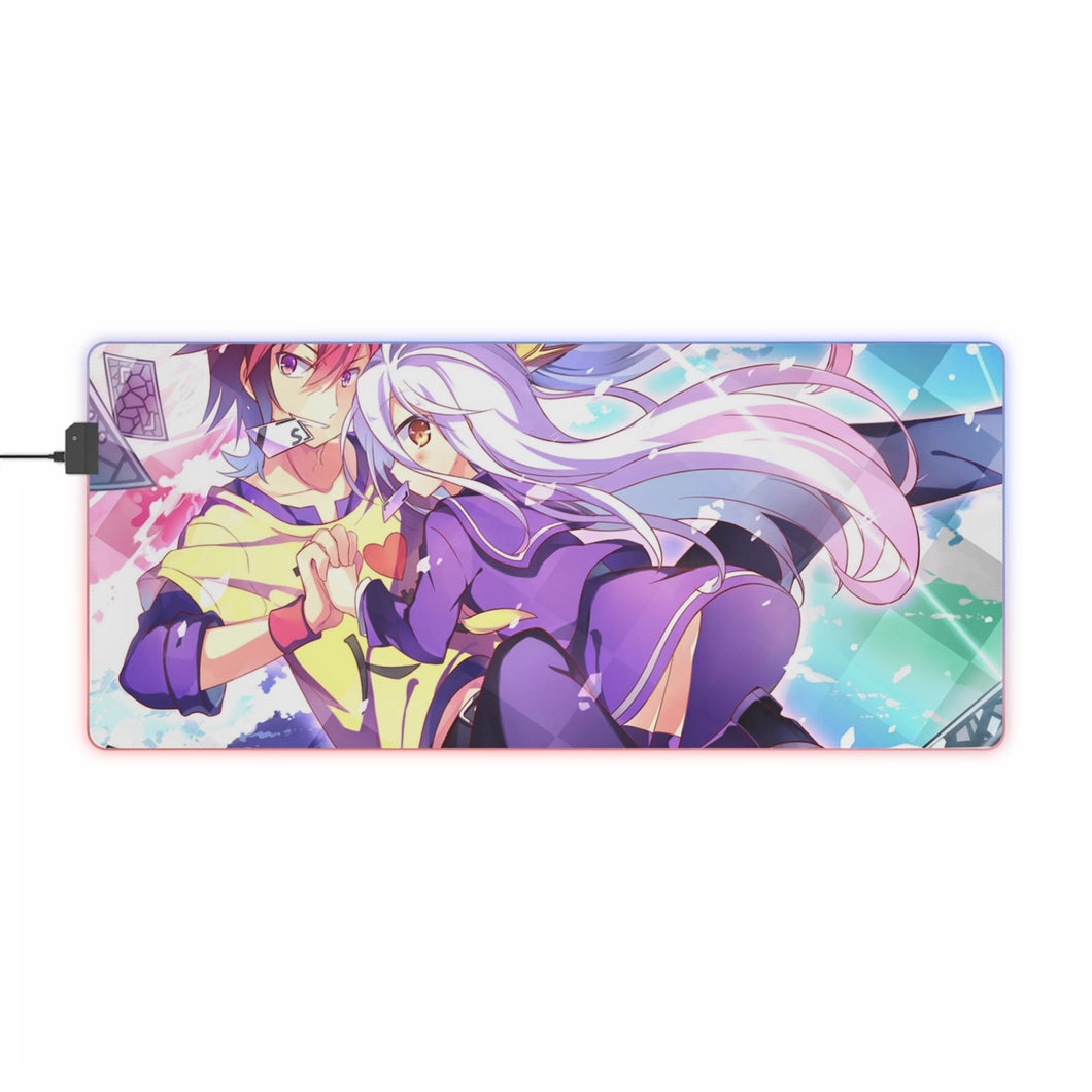 Sora and Shiro RGB LED Mouse Pad (Desk Mat)