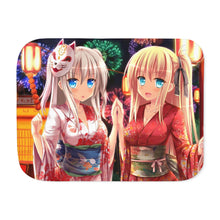 Load image into Gallery viewer, Nao Tomori  and Yusa Nishimori in yukata Sherpa Blanket
