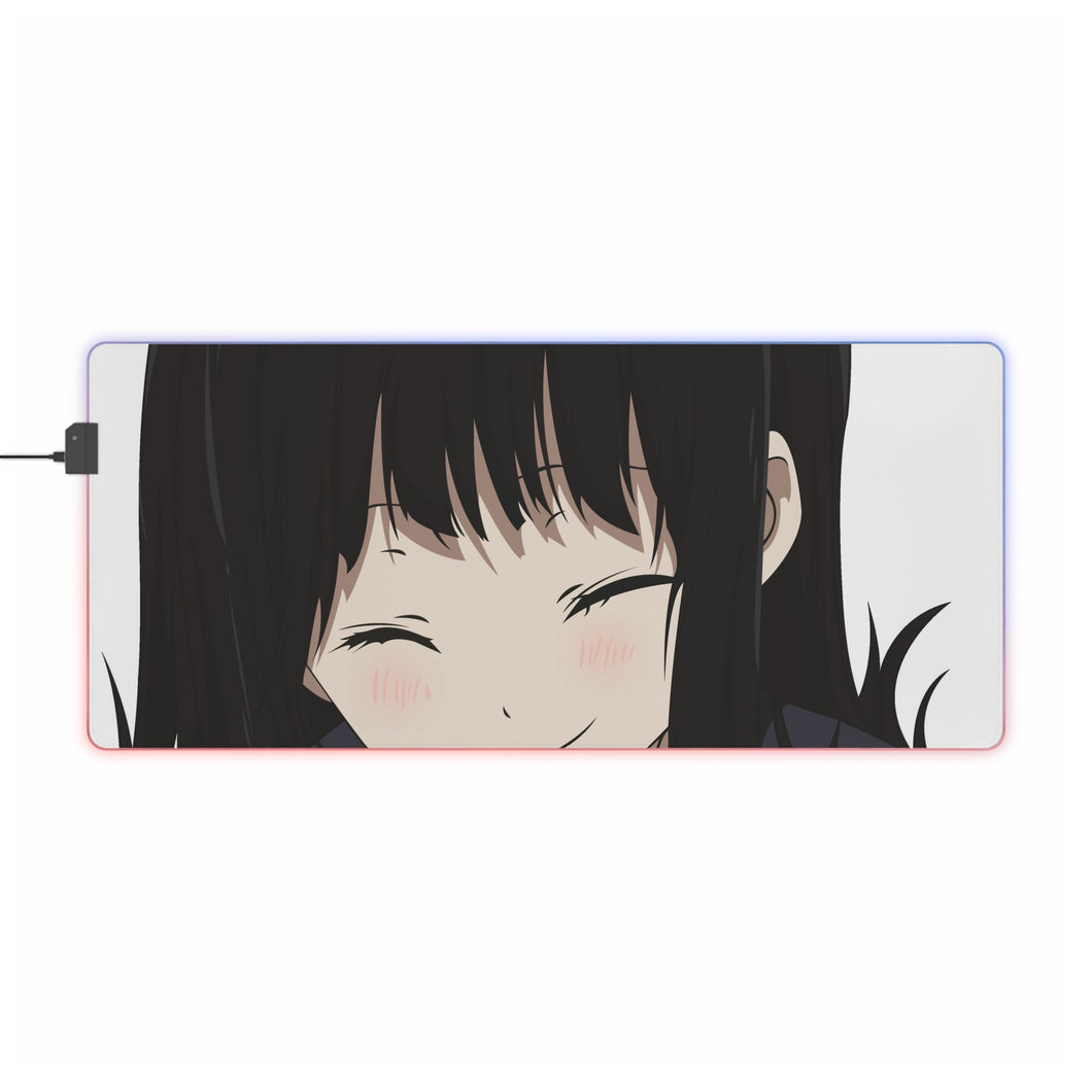 Eru Chitanda Smiling face RGB LED Mouse Pad (Desk Mat)