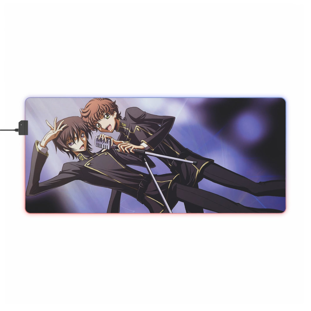 Code Geass Lelouch Lamperouge, Suzaku Kururugi RGB LED Mouse Pad (Desk Mat)