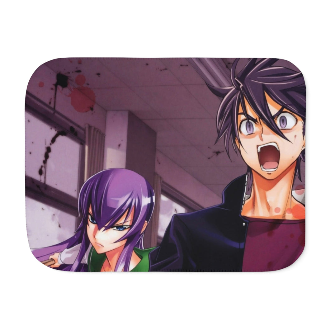 Highschool Of The Dead Sherpa Blanket