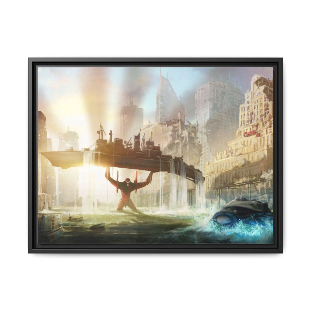 Anime Neon Genesis Evangelion Canvas Framed Art Print