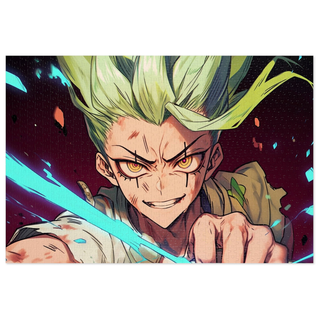 Senku Ishigami - Dr. Stone Anime Background Jigsaw Puzzle