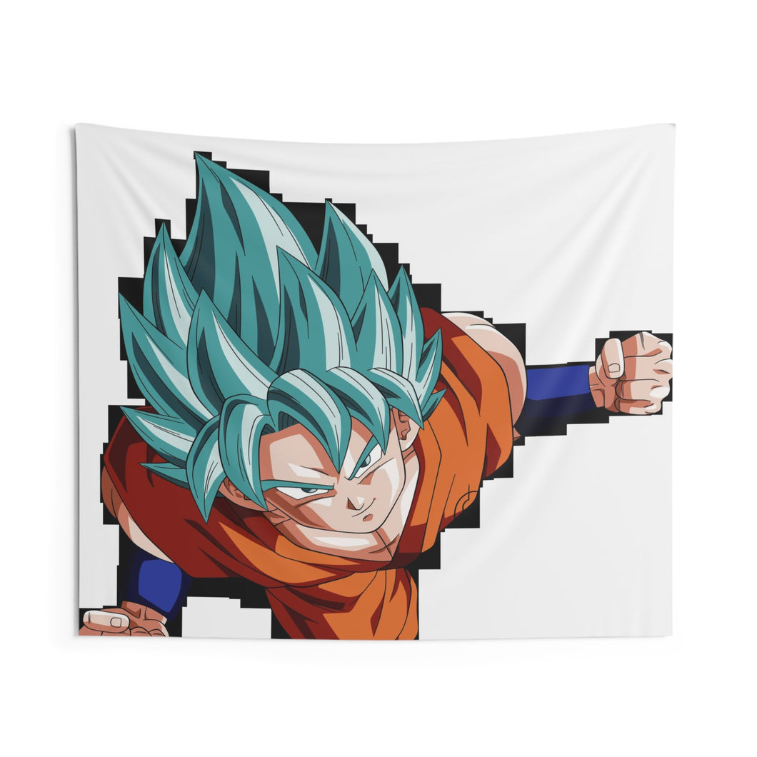 Goku SSJ God SSJ Indoor Wall Tapestry