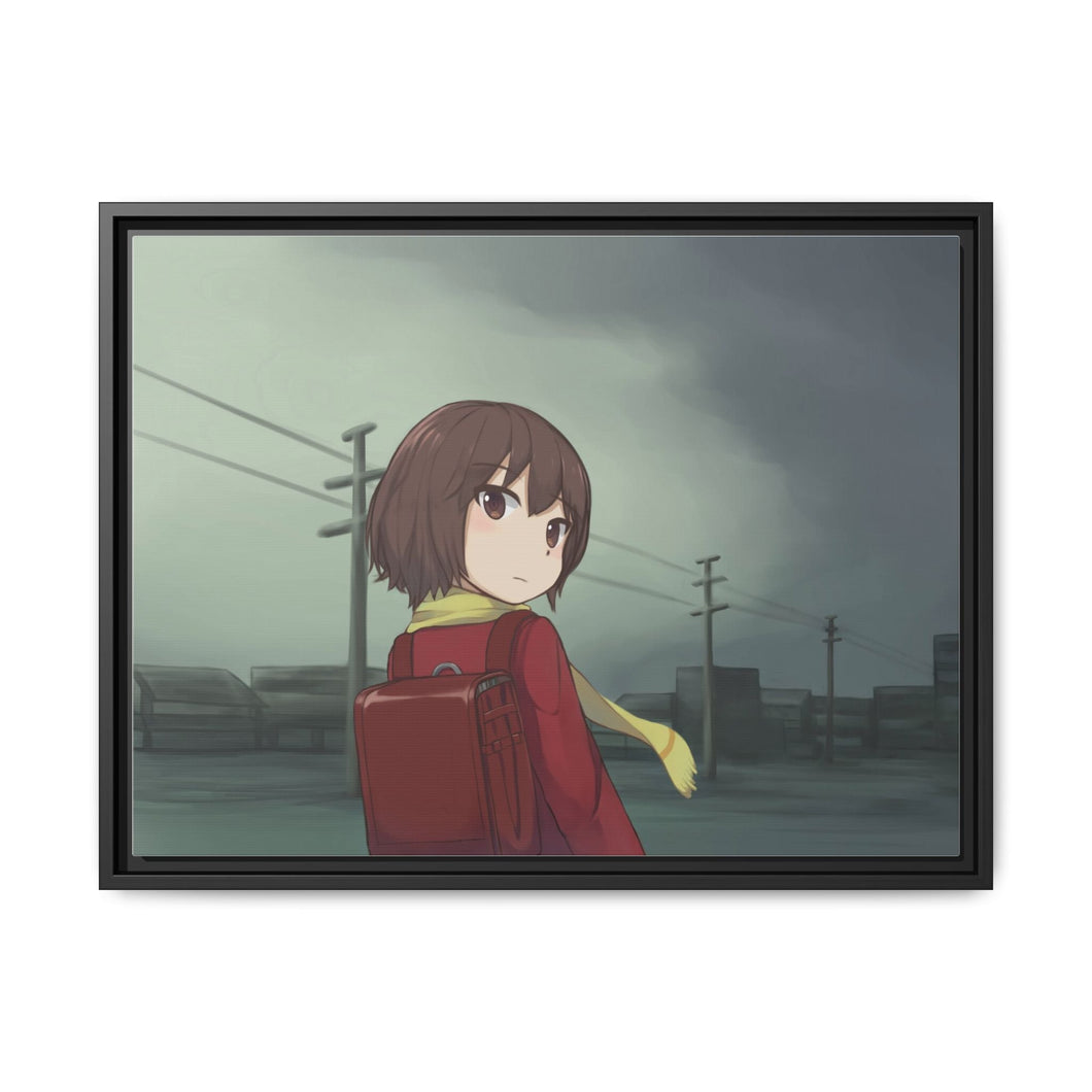 Anime ERASED Canvas Framed Art Print