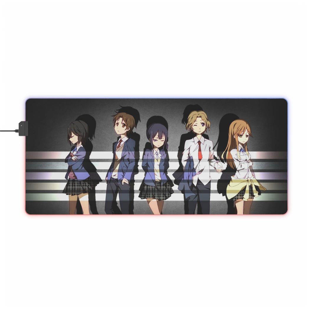 Kokoro Connect Himeko Inaba, Iori Nagase, Taichi Yaegashi, Yui Kiriyama, Yoshifumi Aoki RGB LED Mouse Pad (Desk Mat)