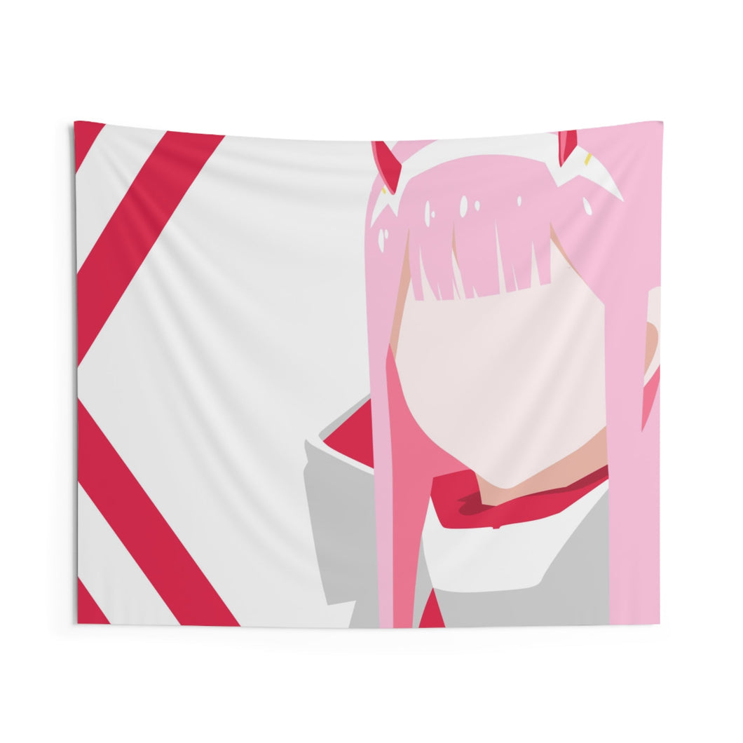 Zero Two - Darling in the franxx minimalist Indoor Wall Tapestry