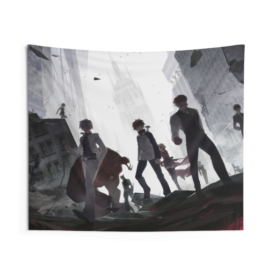 Blood Blockade Battlefront Leonardo Watch, Klaus Von Reinherz, Zapp Renfro, Chain Sumeragi, Steven A. Starphase Indoor Wall Tapestry