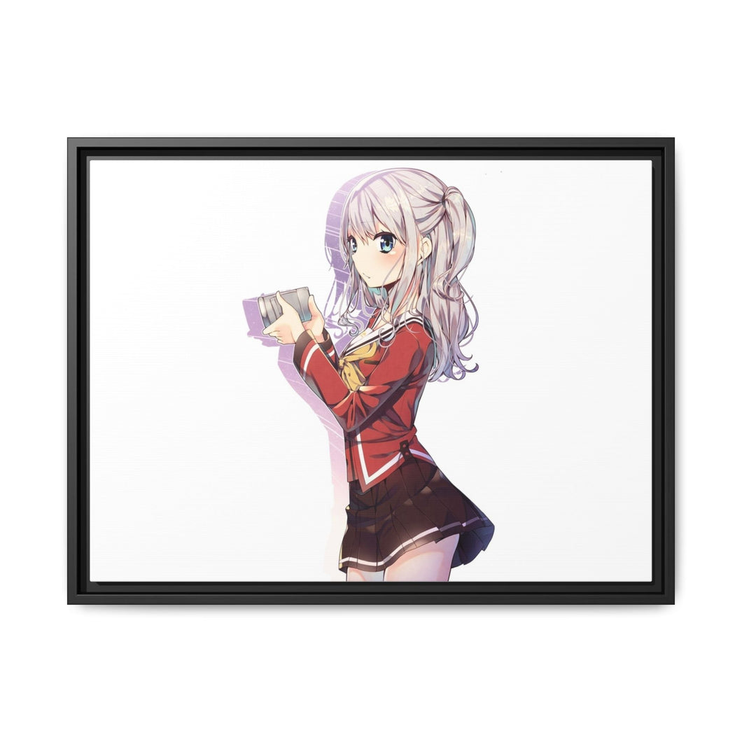 Nao Tomori holding a camera Canvas Framed Art Print