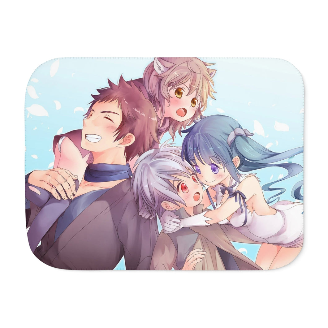 Liliruca,Bell,Hestia and Welf Sherpa Blanket