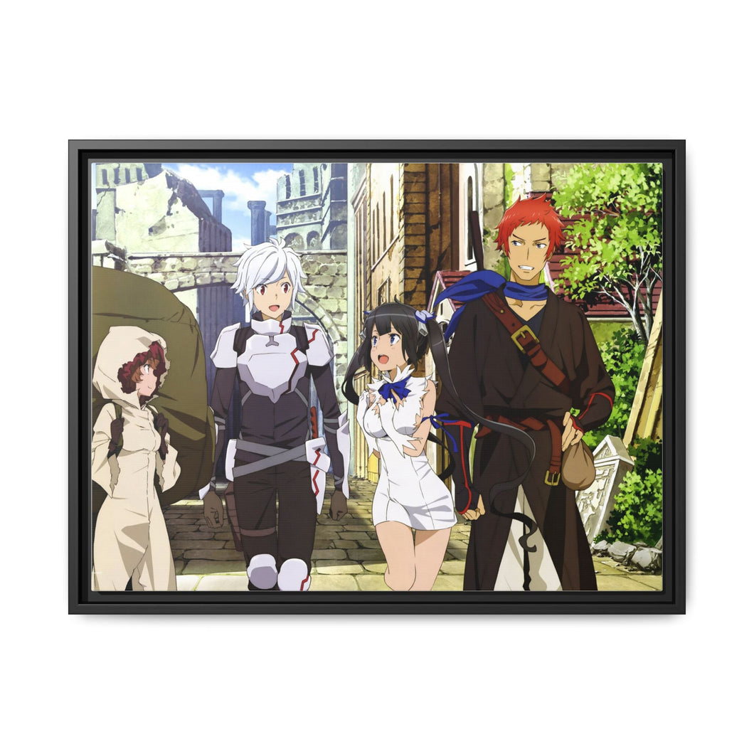 Is It Wrong To Try To Pick Up Girls In A Dungeon? Canvas Framed Art Print