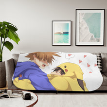 Load image into Gallery viewer, Red X Green Sherpa Blanket
