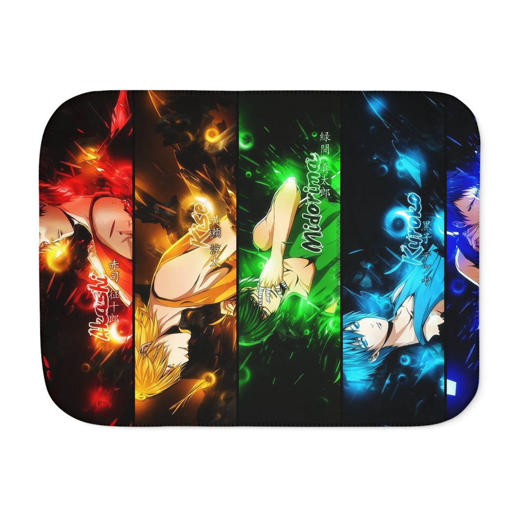 Kuroko's Basketball Tetsuya Kuroko, Daiki Aomine, Atsushi Murasakibara Sherpa Blanket