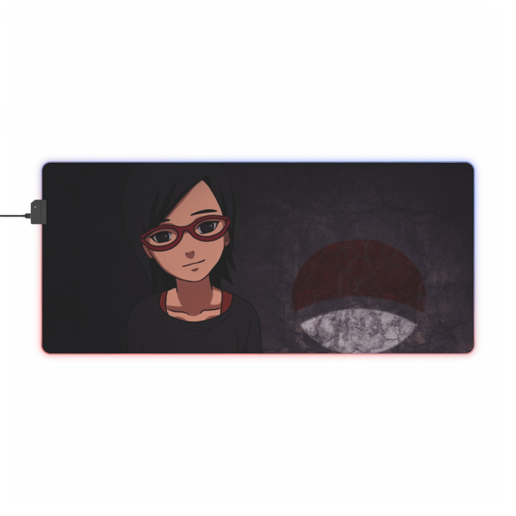 uchiha sarada RGB LED Mouse Pad (Desk Mat)