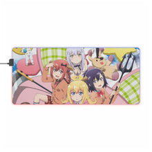 Load image into Gallery viewer, Gabriel DropOut Satanichia Kurumizawa Mcdowell, Gabriel Tenma White, Vignette Tsukinose April, Raphiel Shiraha Ainsworth RGB LED Mouse Pad (Desk Mat)
