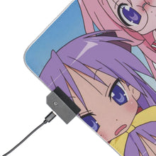 Load image into Gallery viewer, Lucky Star Konata Izumi, Kagami Hiiragi, Tsukasa Hiiragi, Miyuki Takara RGB LED Mouse Pad (Desk Mat)
