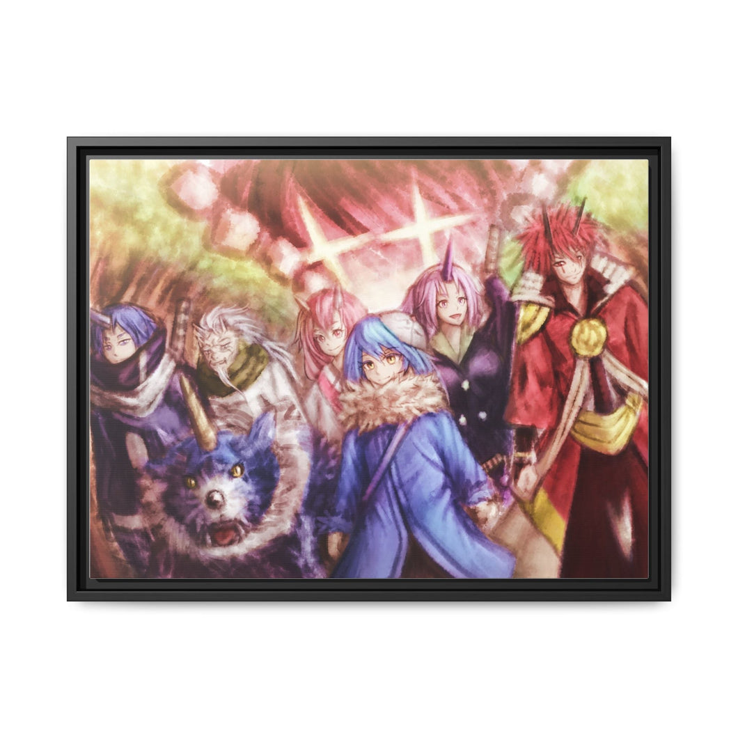 Anime That Time I Got Reincarnated as a Slime Canvas Framed Art Print