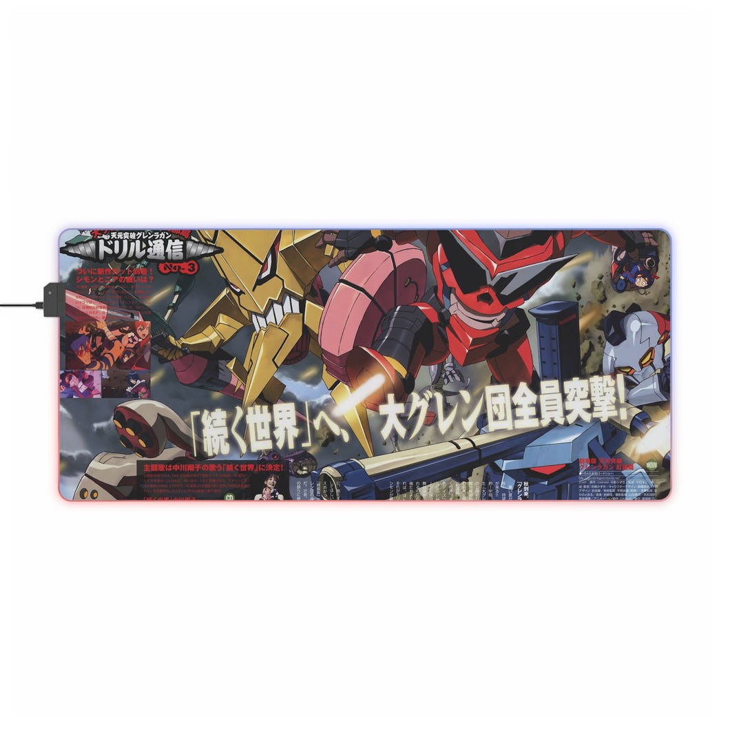 Tengen Toppa Gurren Lagann RGB LED Mouse Pad (Desk Mat)