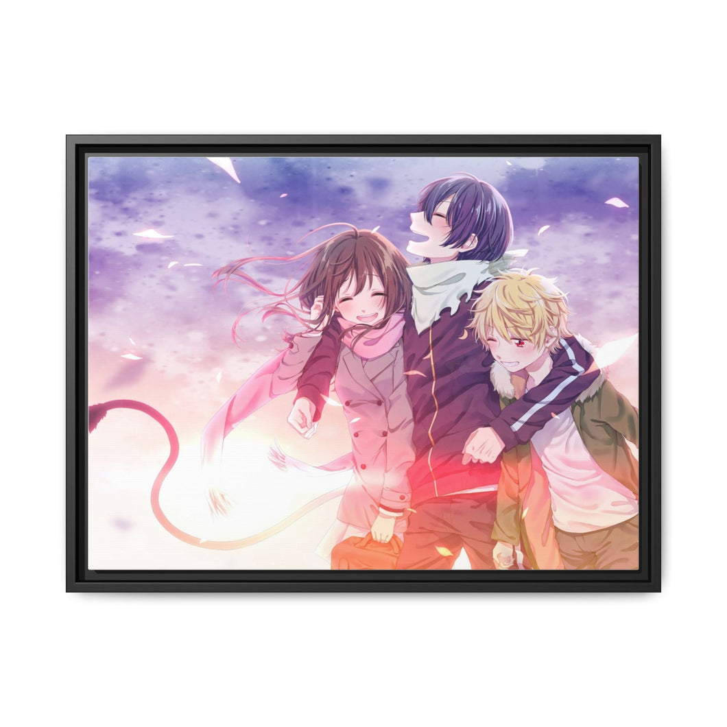 Noragami Yato, Yukine, Hiyori Iki, Noragami Canvas Framed Art Print