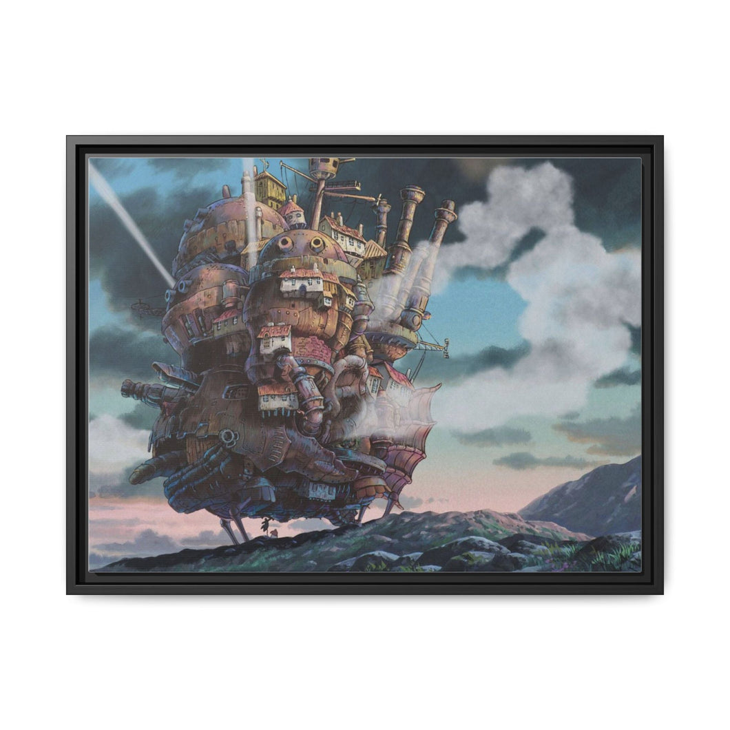 The walking castle Canvas Framed Art Print