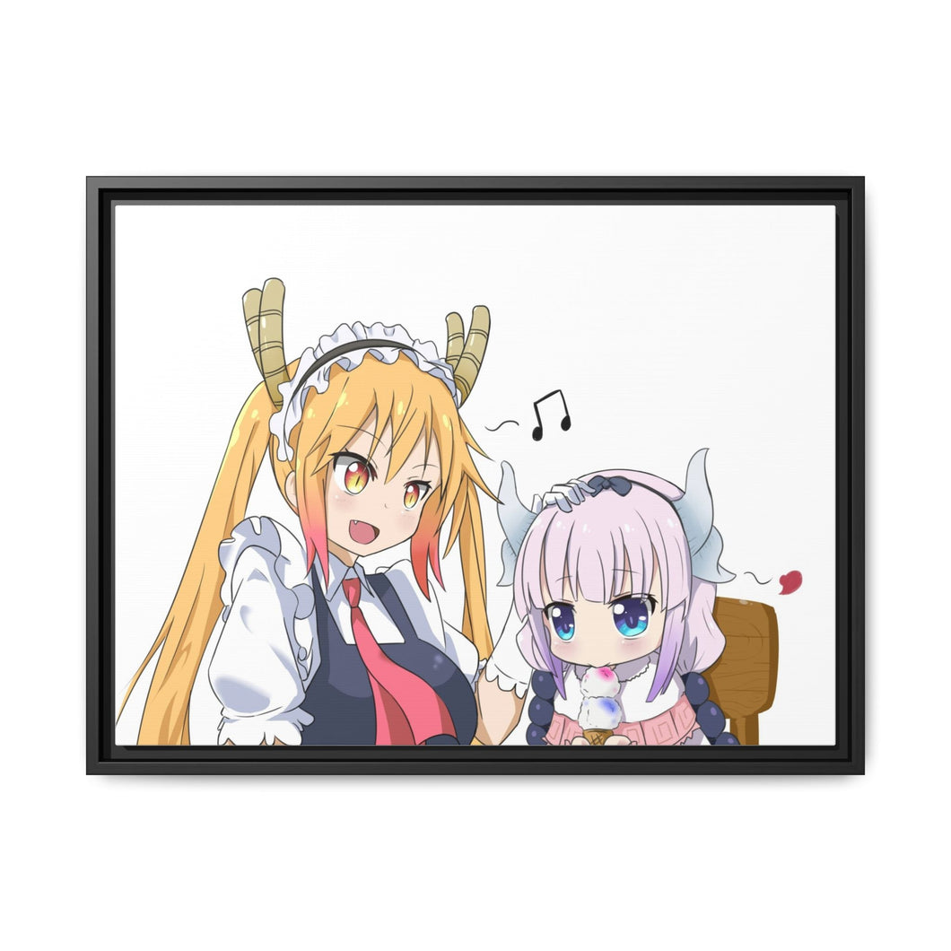 Miss Kobayashi's Dragon Maid Kanna Kamui, Kobayashi San Chi No Maid Dragon, Tohru Canvas Framed Art Print