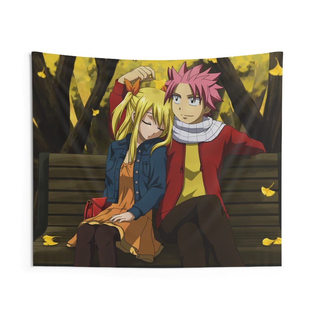 Fairy Tail Natsu Dragneel, Lucy Heartfilia Indoor Wall Tapestry