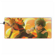 Load image into Gallery viewer, My Hero Academia Izuku Midoriya, Katsuki Bakugou RGB LED Mouse Pad (Desk Mat)
