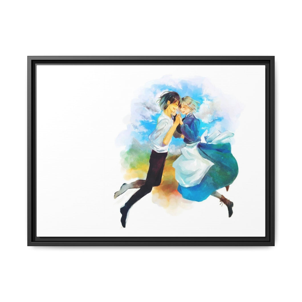 Anime Howl's Moving Castle Canvas Framed Art Print