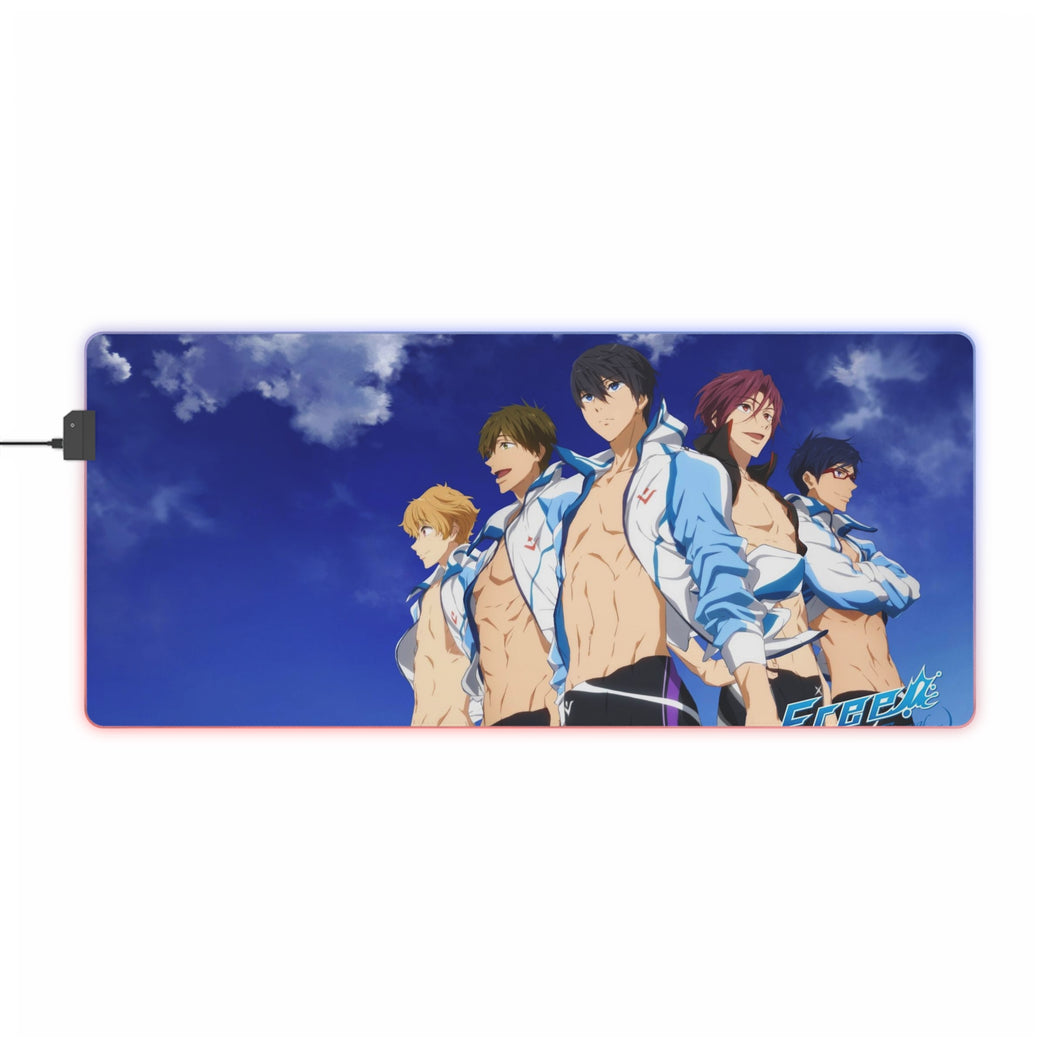 Free! Rin Matsuoka, Makoto Tachibana, Haruka Nanase, Nagisa Hazuki RGB LED Mouse Pad (Desk Mat)