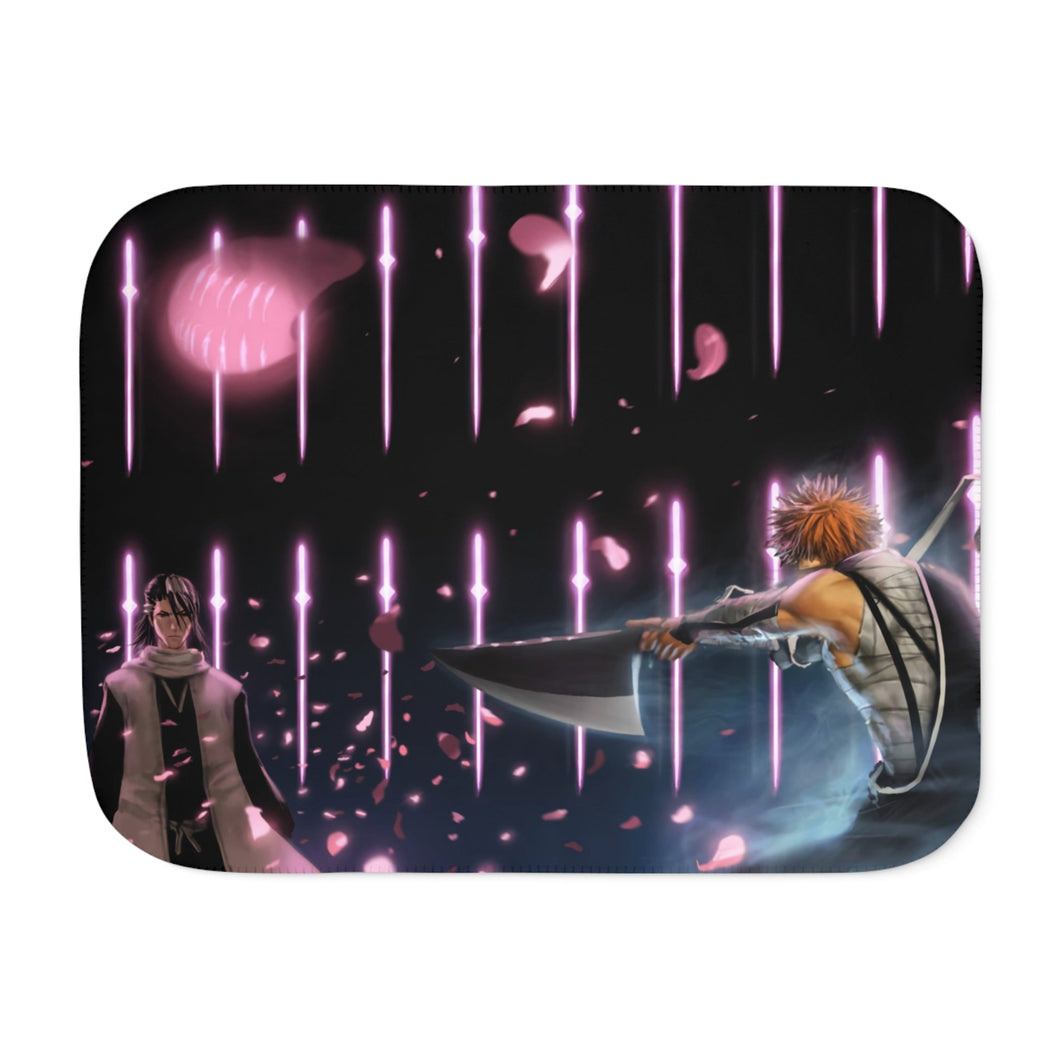 Ichigo Vs Byakuya Sherpa Blanket