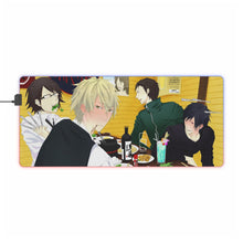 Load image into Gallery viewer, Durarara!! Izaya Orihara, Shizuo Heiwajima, Shinra Kishitani RGB LED Mouse Pad (Desk Mat)
