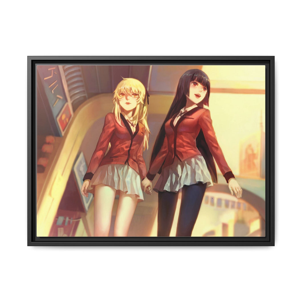 Yumeko Jabami and Mary Saotome Canvas Framed Art Print