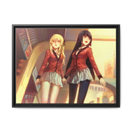 Yumeko Jabami and Mary Saotome Canvas Framed Art Print