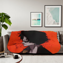 Load image into Gallery viewer, Anime Samurai Champloor Sherpa Blanket
