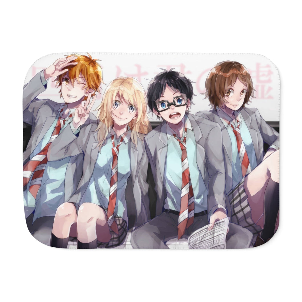 Anime Your Lie in April Sherpa Blanket