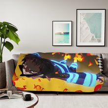 Load image into Gallery viewer, Fire Force Shinra Kusakabe Sherpa Blanket
