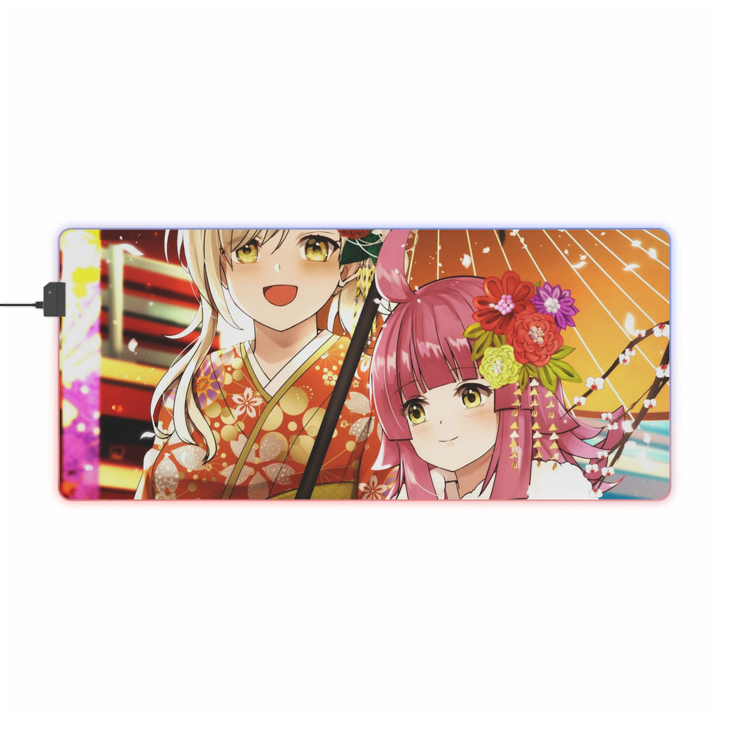 Ai Miyashita & Rina Tennoji RGB LED Mouse Pad (Desk Mat)