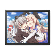 Amatsukaze, Shimakaze Canvas Framed Art Print