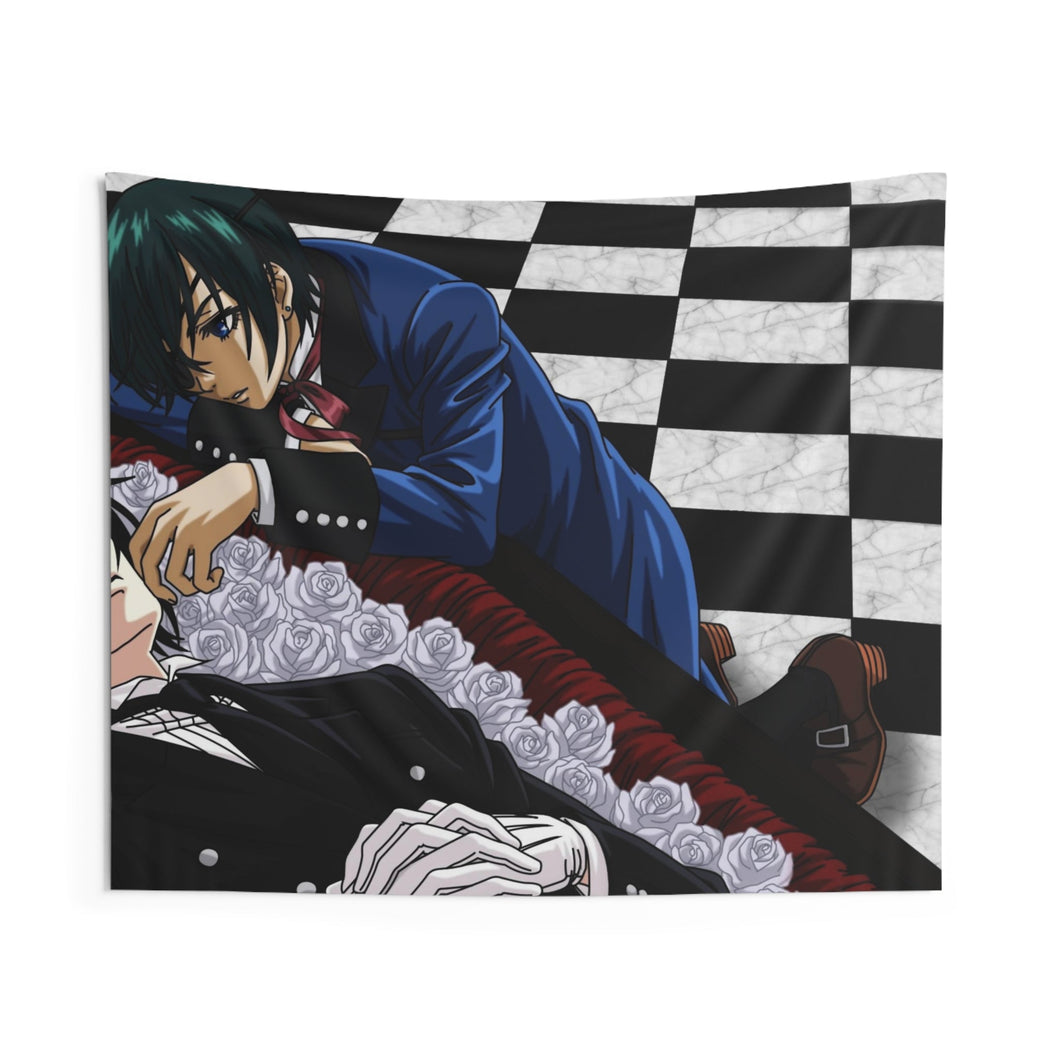 Black Butler Indoor Wall Tapestry