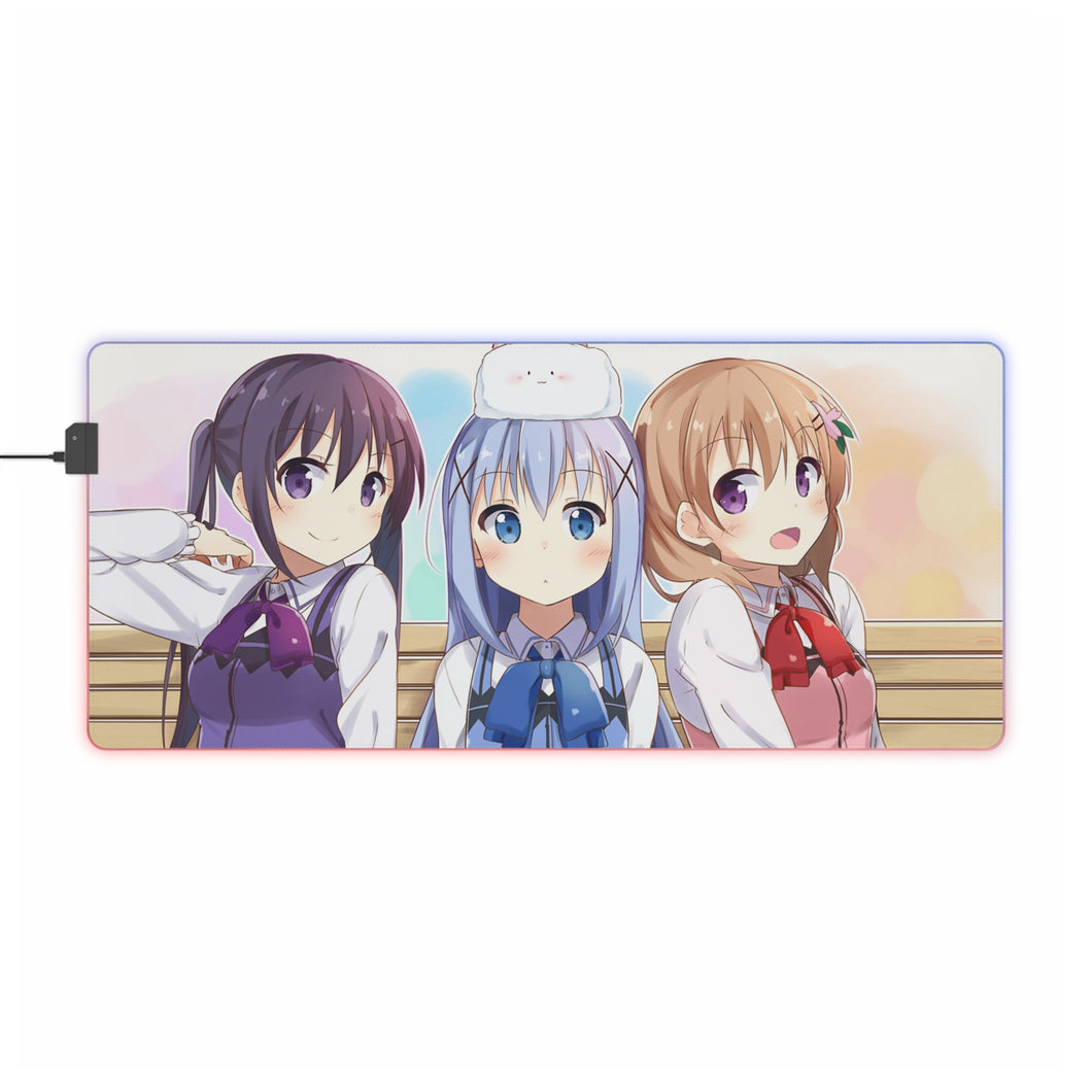 Is The Order A Rabbit? RGB LED Mouse Pad (Desk Mat)