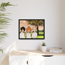 Load image into Gallery viewer, The Promised Neverland Ray, Norman, Emma Canvas Framed Art Print
