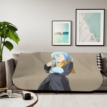 Load image into Gallery viewer, Rimuru Tempest in human form and in slime form minimalist Sherpa Blanket
