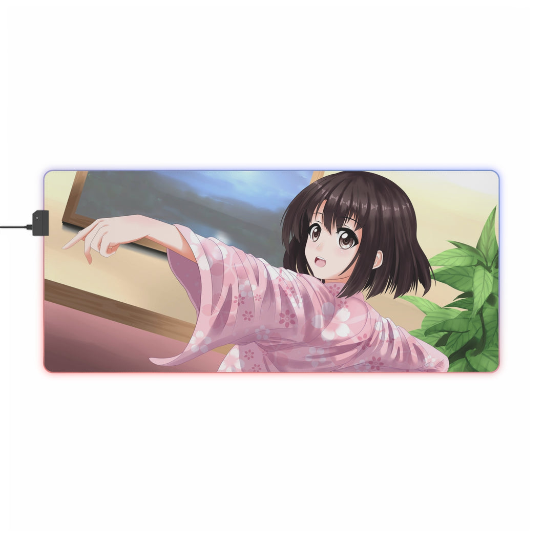 Megumi Katō RGB LED Mouse Pad (Desk Mat)