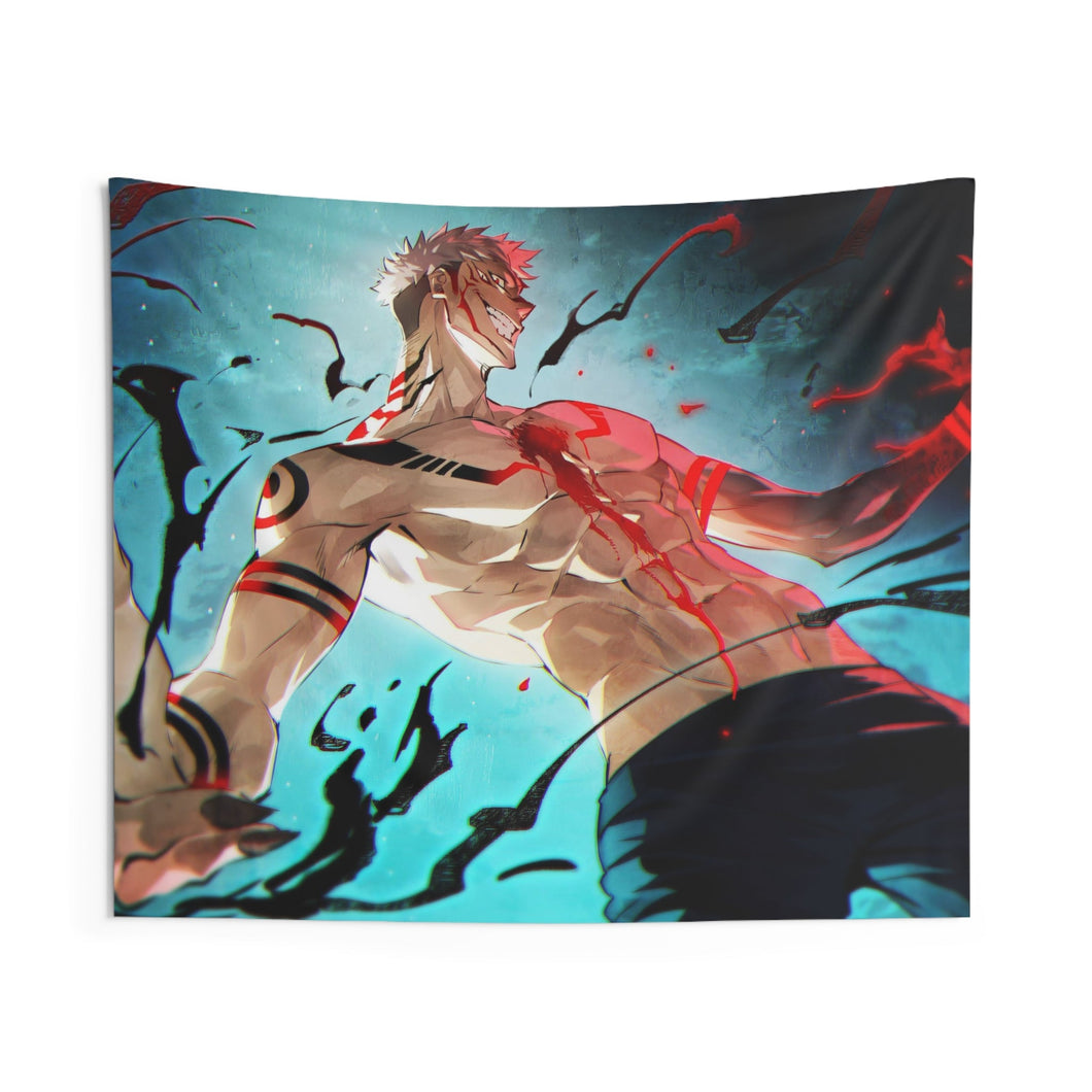 Sukuna, Yuji Itadori Indoor Wall Tapestry