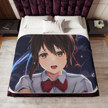 Load image into Gallery viewer, Your Name. Sherpa Blanket
