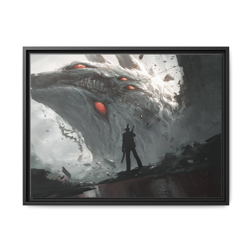 Anime Chainsaw Man Canvas Framed Art Print